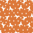 © YULIYA - Silhouette of a dog. Vector illustration. Seamless pattern.
