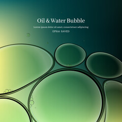 Wall Mural - oil drops on a water surface abstract background.