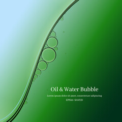 Wall Mural - oil drops on a water surface abstract background.
