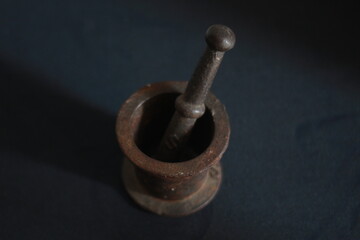 old mortar and pestle