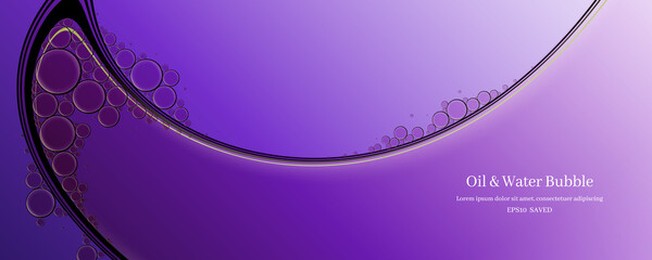 Wall Mural - oil drops on a water surface abstract background.