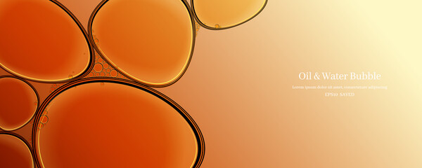 Wall Mural - oil drops on a water surface abstract background.