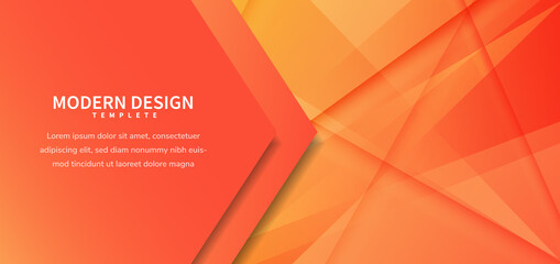 Template vector. Abstract orange diagonal background for business, banner, for announcement.