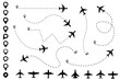 © Саша Мельник - Plane dotted path and map pin collection. Big option of different map pins and airplanes. Travel and tourism concept. Vector set