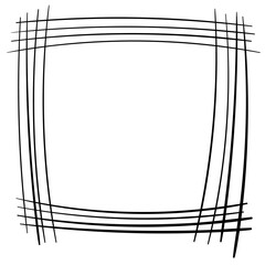 Poster - Square window hand-drawn. Square form vector.