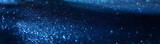 Fototapeta Tęcza - background of abstract blue and black glitter lights. defocused