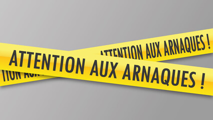 Poster - Logo attention aux arnaques.