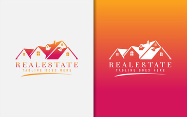 Real Estate Residential Property Logo Design. Architecture Building Logo Graphic Template.