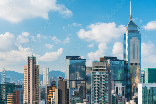 Fototapeta na szkło Skyline of Hong Kong city