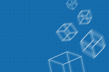 Wall Mural - abstract polygon digital technology data background. computer connect network communication concept.