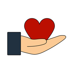 Sticker - Hand Present Heart Ring Icon