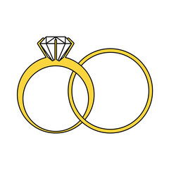 Poster - Wedding Rings Icon