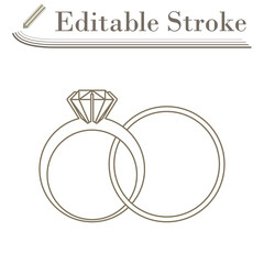 Sticker - Wedding Rings Icon