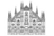 Duomo cathedral in Milan. Vector sketch.