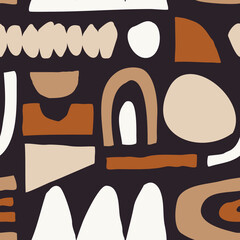 Poster - abstract geometric shapes seamless pattern