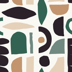 Poster - abstract geometric shapes seamless pattern