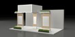 Empty stand or booth in a tradeshow. 3d render exhibition
