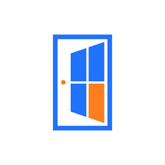 Sticker - windows and door logo design vector creative idea