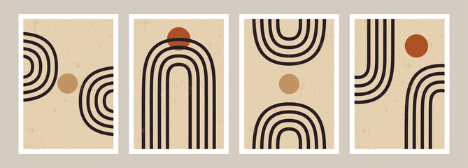Poster - abstract geometric art prints collection