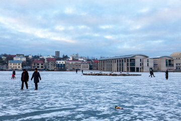 Reykjavik, Iceland - January 2 2018 : reykjavik the capital city of Iceland