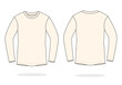 © Sansom - Blank White Long Sleeve T-Shirt Vector For Template.Front And Back View.