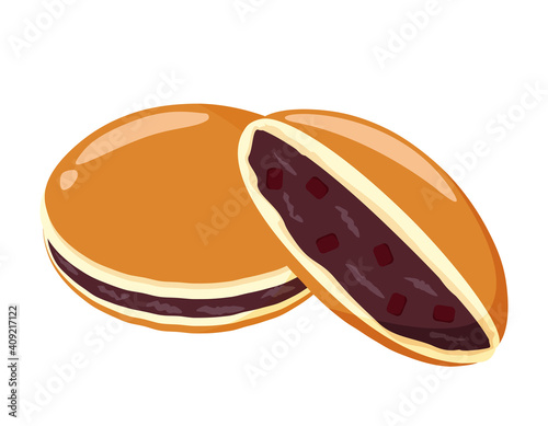 どら焼きのベクターイラスト 和菓子 Baked Goods Wall Mural Baked Goo Nisi