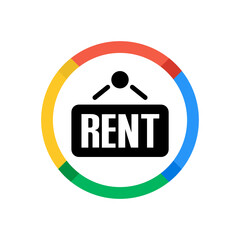 Sticker - Rent Sign