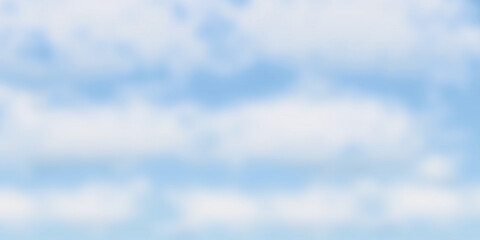 Wall Mural - blue sky background with fluffy clouds vector illustration EPS10