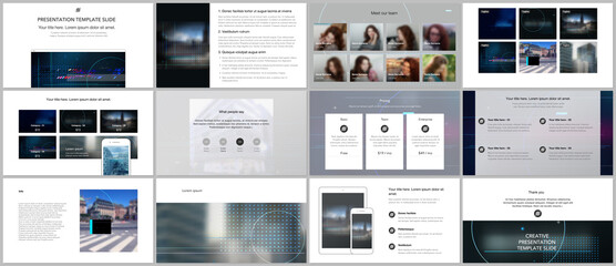 Wall Mural - vector templates for website design, presentations, portfolio. templates for trendy technology desig