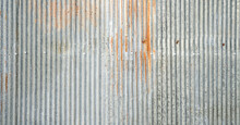 Old Galvanized Sheet Wall With Rust Background