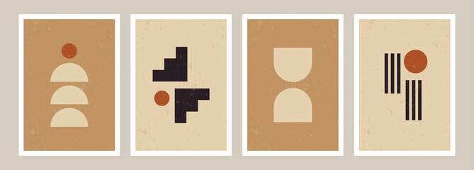 Poster - abstract geometric art prints collection