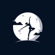 Logo for a ballet or dance studio in the moon
