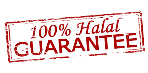 Poster - One hundred percent halal guarantee