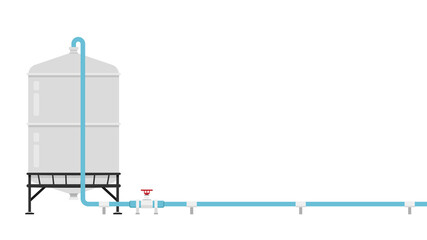 Water tank vector. water tank on white background.