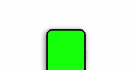 Wall Mural - phone animated mockups with green screens, isolated on white background. animation for presentation 