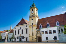 Old townhall in Bratislava is one of the most important attractions in Bratislava downtown