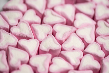 Poster - Marshmallows in the shape of a heart for Valentine's Day