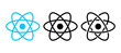 © Alex - Atom icon  symbol. React Vector illustration