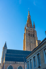 The cathedral of Bruges in Belgium