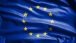© REC Stock Footage - European Union flag waving in the wind. Close up of Europe banner silk blowing