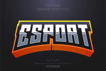 Wall Mural - Esport Team Orange Editable Text Effect Font Style