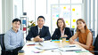 © mangpor2004 - Virtual video conference,  Asian business team making video call by web, Group of asia team online telecommunication meeting by computer, Brainstorm planing teamwork