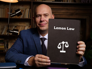 Legal concept about Lemon Law with inscription on the sheet.