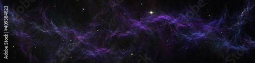 HDRI panoramic space galaxy nebula map. Space background with nebula and star...