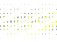Gray And Yellow Dots On A White Background. Halftone Effect. Vector Design For Banners, Cards, Wallpapers, And Covers.