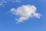 Fototapeta Niebo - Blue sky with nice clouds in Turkey.