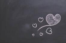The Shape Of The Heart On The Blackboard