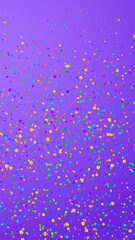 Festive posh confetti. Celebration stars. Bright c