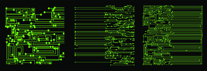 Aufkleber - Pattern of the microcircuit silicon chip.