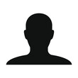 Human head shape vector icon. Person profile silhouette sign. Anonymous face user symbol. Avatar portrait logo. Clip-art illustration.